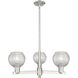 Arcadia Athens 3 Light 27.63 inch Satin Nickel Chandelier Ceiling Light