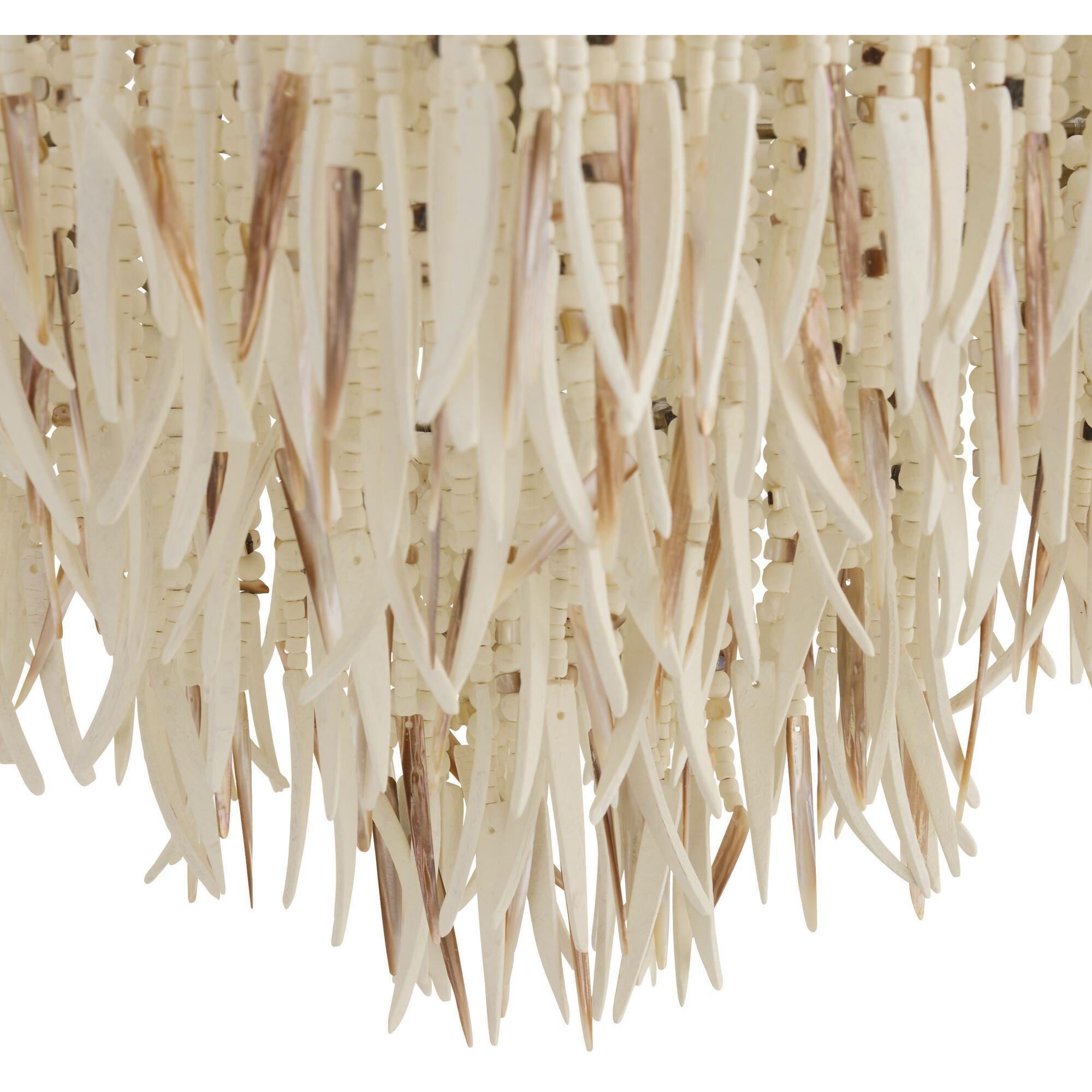 Josephine 6 Light 30 inch Natural and White Chandelier Ceiling Light