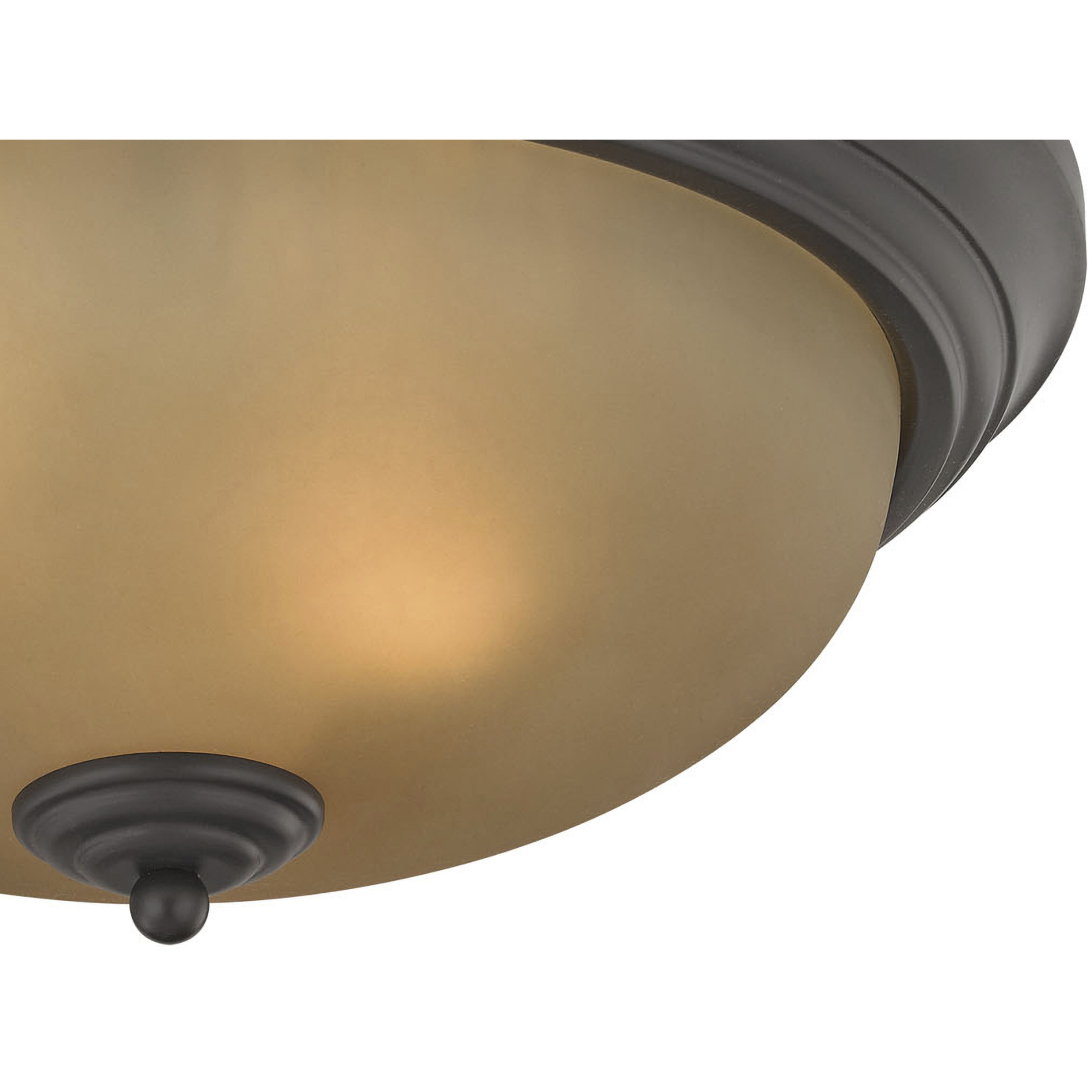 Huntington 3 Light 15 inch Oil Rubbed Bronze Flush Mount Ceiling Light