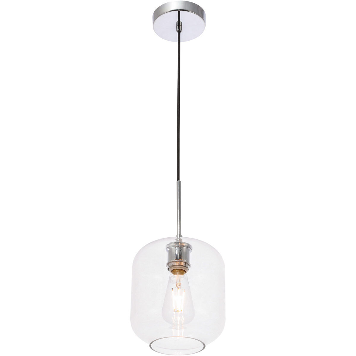 Collier 1 Light 7.3 inch Chrome Pendant Ceiling Light