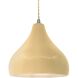 Radiance 1 Light 11.5 inch Brushed Nickel and Muted Yellow Pendant Ceiling Light