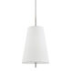 Bowery 1 Light 14 inch Polished Nickel Pendant Ceiling Light