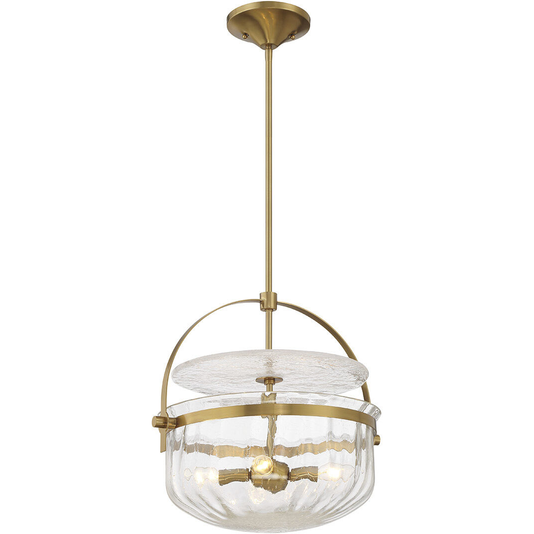 Denmar 4 Light 18 inch Warm Brass Covertible SemiFlush Ceiling Light