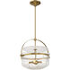 Denmar 4 Light 18 inch Warm Brass Covertible SemiFlush Ceiling Light