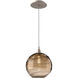Terra 1 Light 9 inch Beige Silver Pendant Ceiling Light in Metallic Beige Silver, Terra Bronze