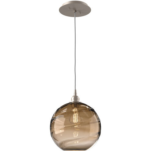 Terra 1 Light 9 inch Beige Silver Pendant Ceiling Light in Metallic Beige Silver, Terra Bronze