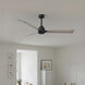 Atlas Alessandra 56 inch Matte Black with Gray Ash Tone Blades Ceiling Fan