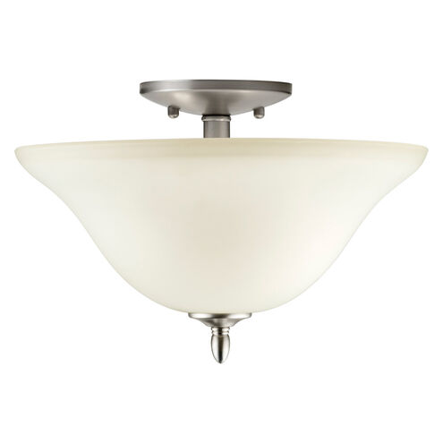 Signature 2 Light 13 inch Brushed Nickel Semi Flush Mount Ceiling Light