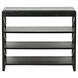 Sutton 36 X 30 inch Hand Rubbed Black Side Table, Criss-Cross