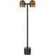 Avroko Octavia 53.9 inch 11.40 watt Blackened Bronze/Bright Worn Brass Floor Lamp Portable Light