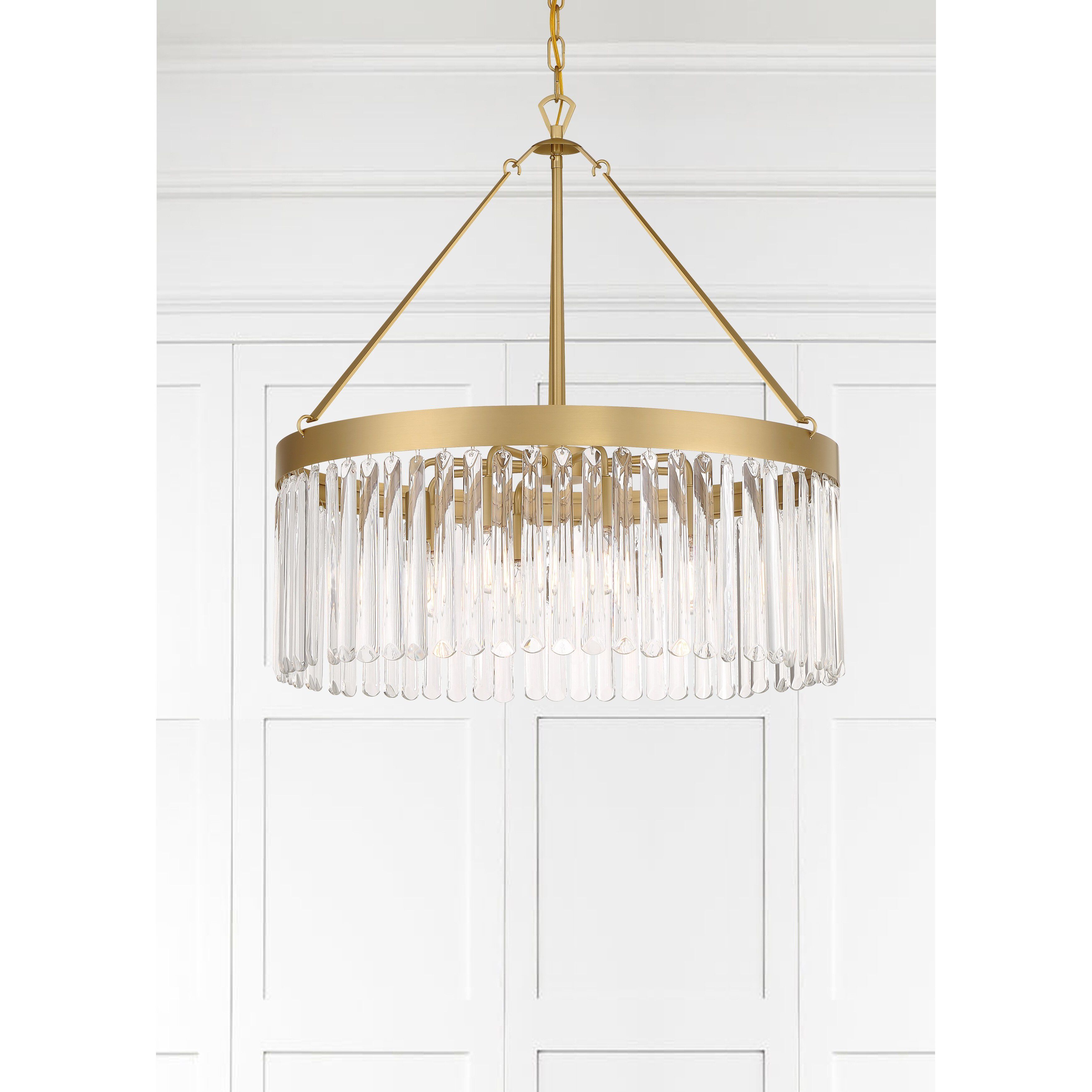 Emory 8 Light 24 inch Modern Gold Chandelier Ceiling Light