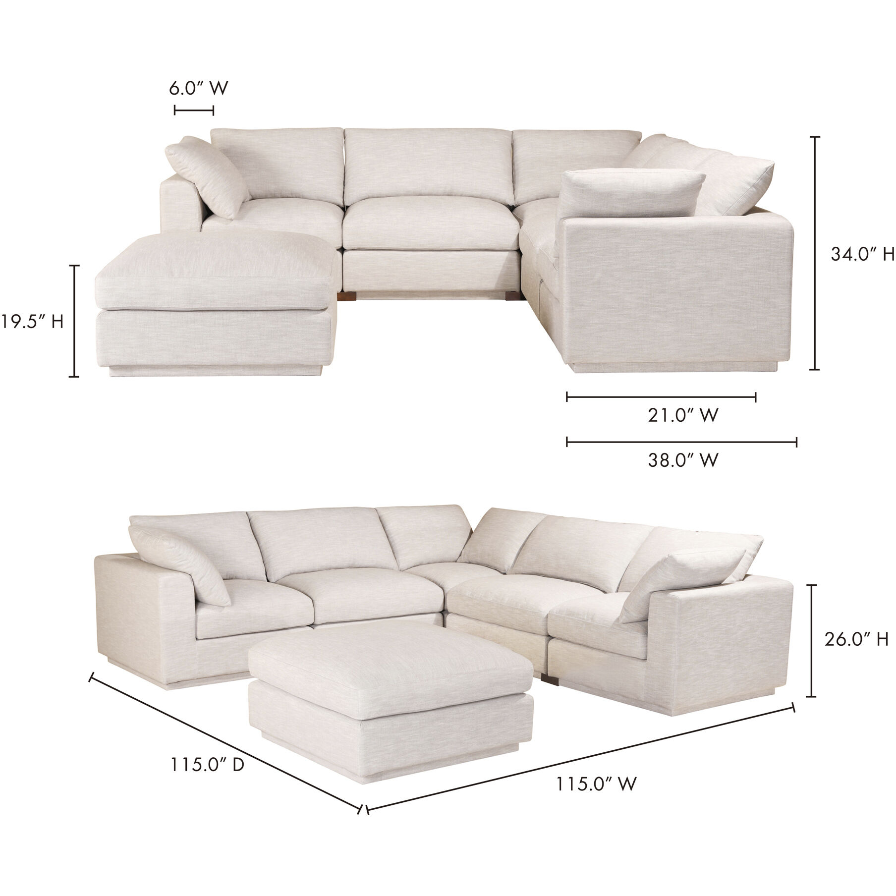 Justin Grey Signature Modular Sectional
