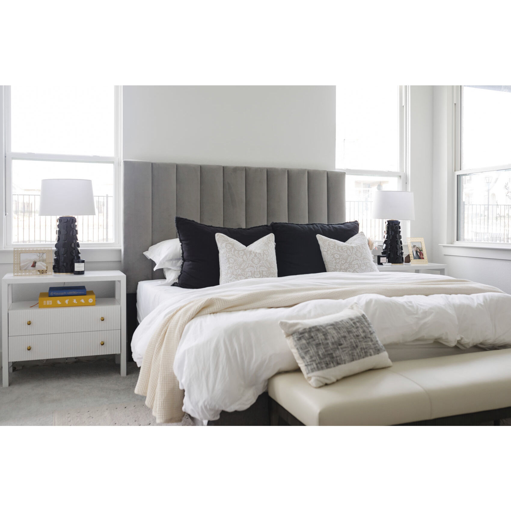 Naomi 27 inch 75 watt Black Lustro / Gold Leaf Combo Table Lamp Portable Light