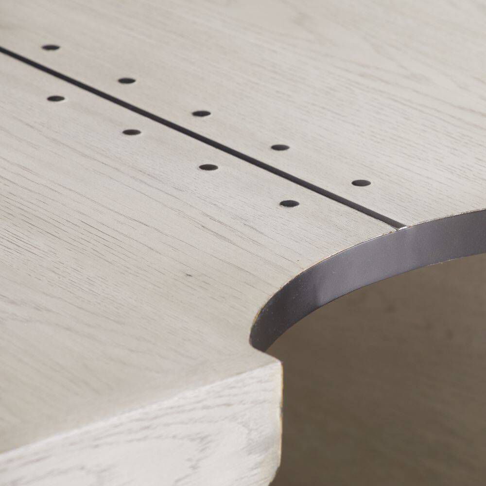 Halton 52 X 16.5 inch Smoke and Blackened Iron Cocktail Table