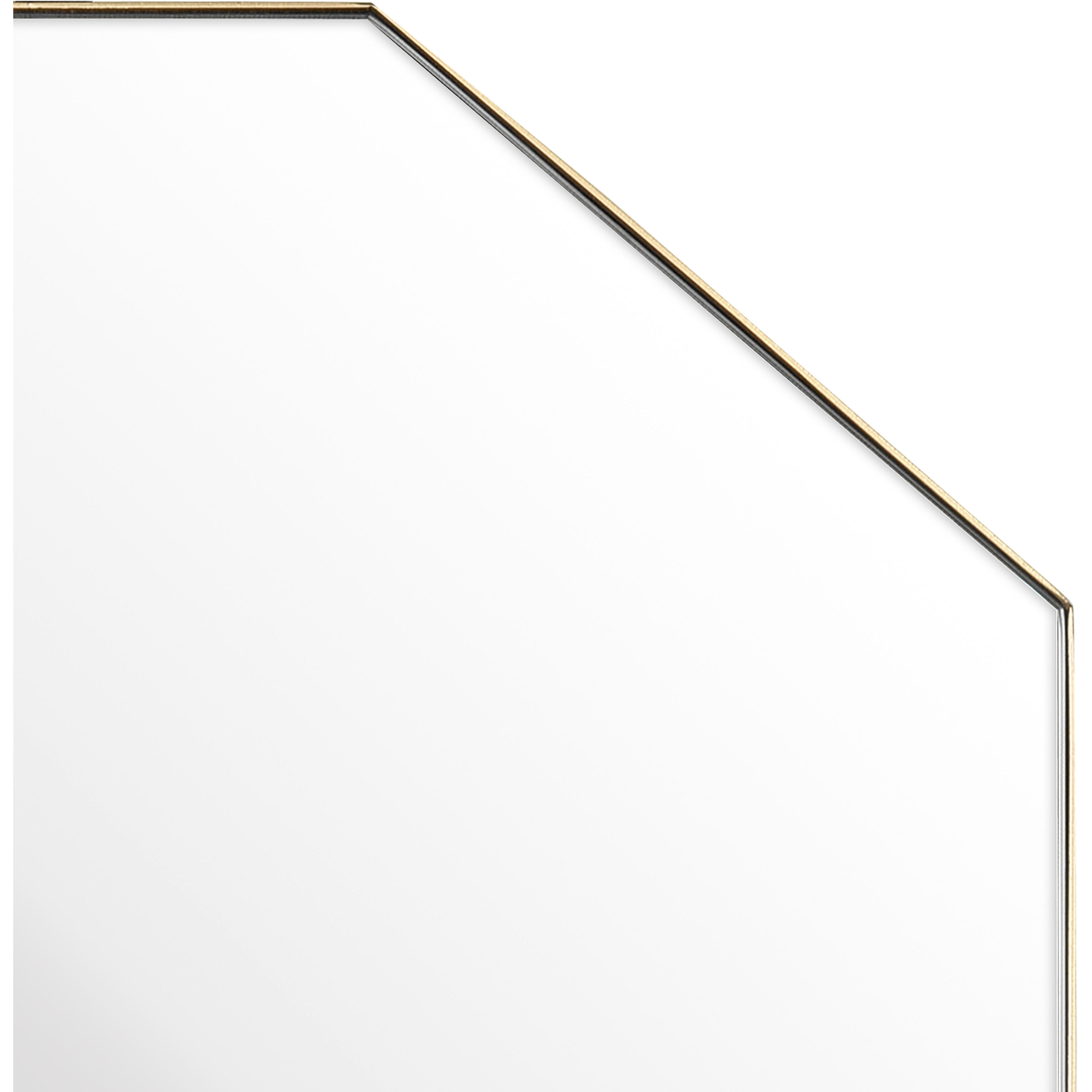 Teddy 31.75 X 22.25 inch Brass with Mirror Wall Mirror