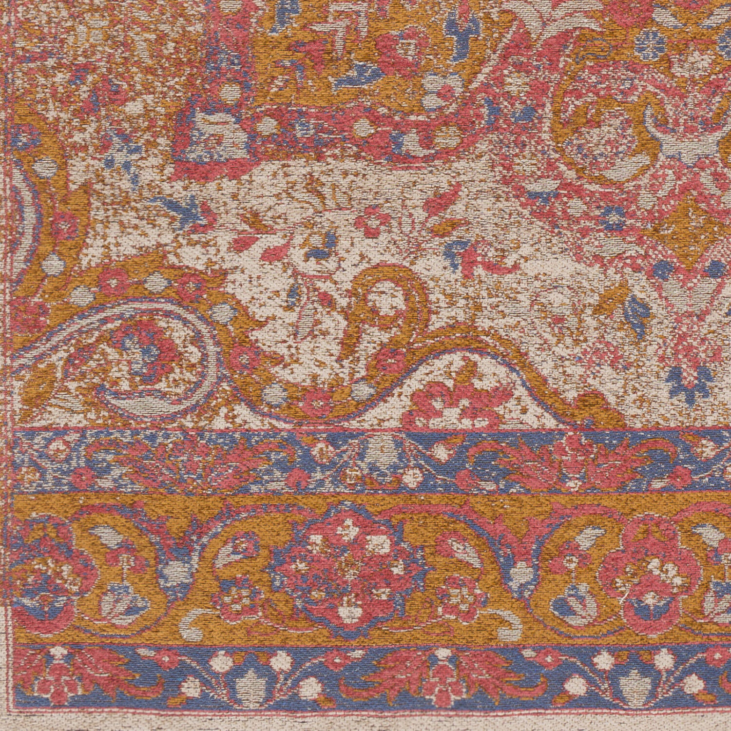 Amsterdam 120 X 96 inch Pink/Oatmeal/Camel/Dark Blue Handmade Rug, Rectangle