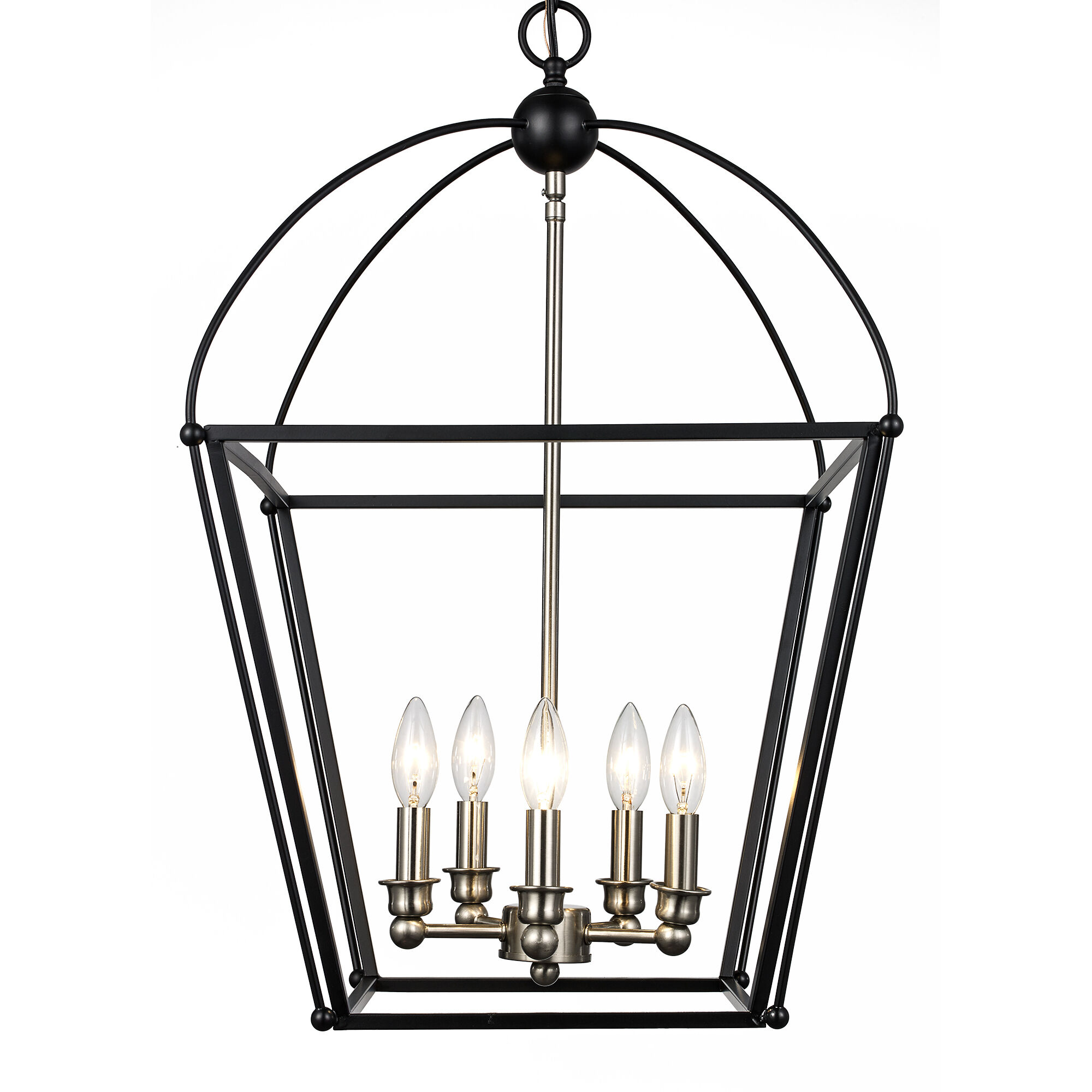 Agnew 5 Light 16 inch Black and Brushed Nickel Pendant Ceiling Light