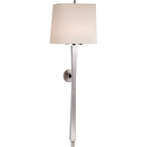 Thomas O'Brien Edie 2 Light 10 inch Polished Nickel Sconce Wall Light in Natural Paper