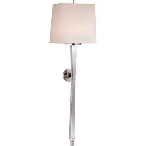 Thomas O'Brien Edie 2 Light 10 inch Polished Nickel Sconce Wall Light in Natural Paper