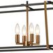 Bridgette 8 Light 36 inch Matte Black Linear Chandelier Ceiling Light