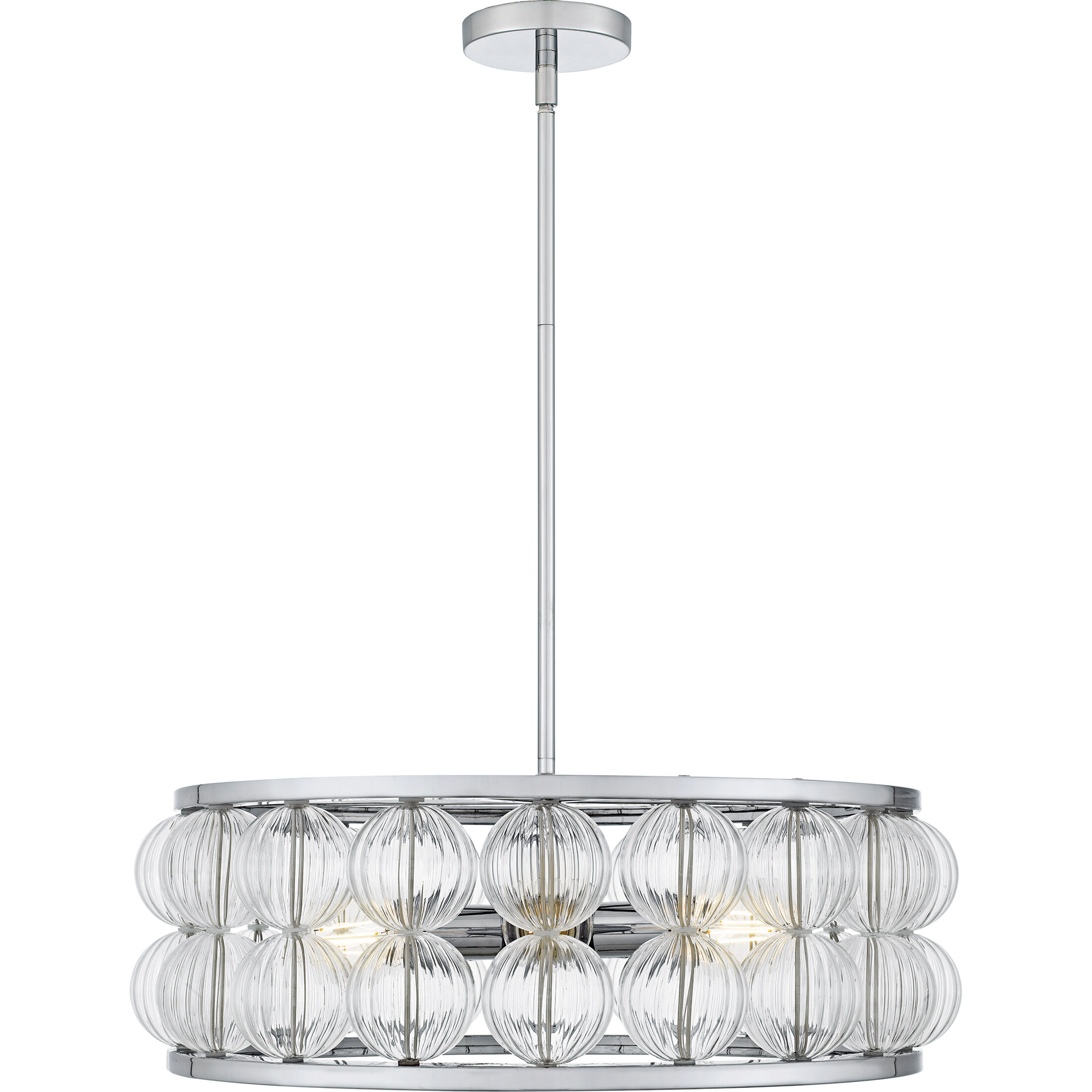 Terrarock 5 Light 23 inch Polished Chrome Pendant Ceiling Light, Large