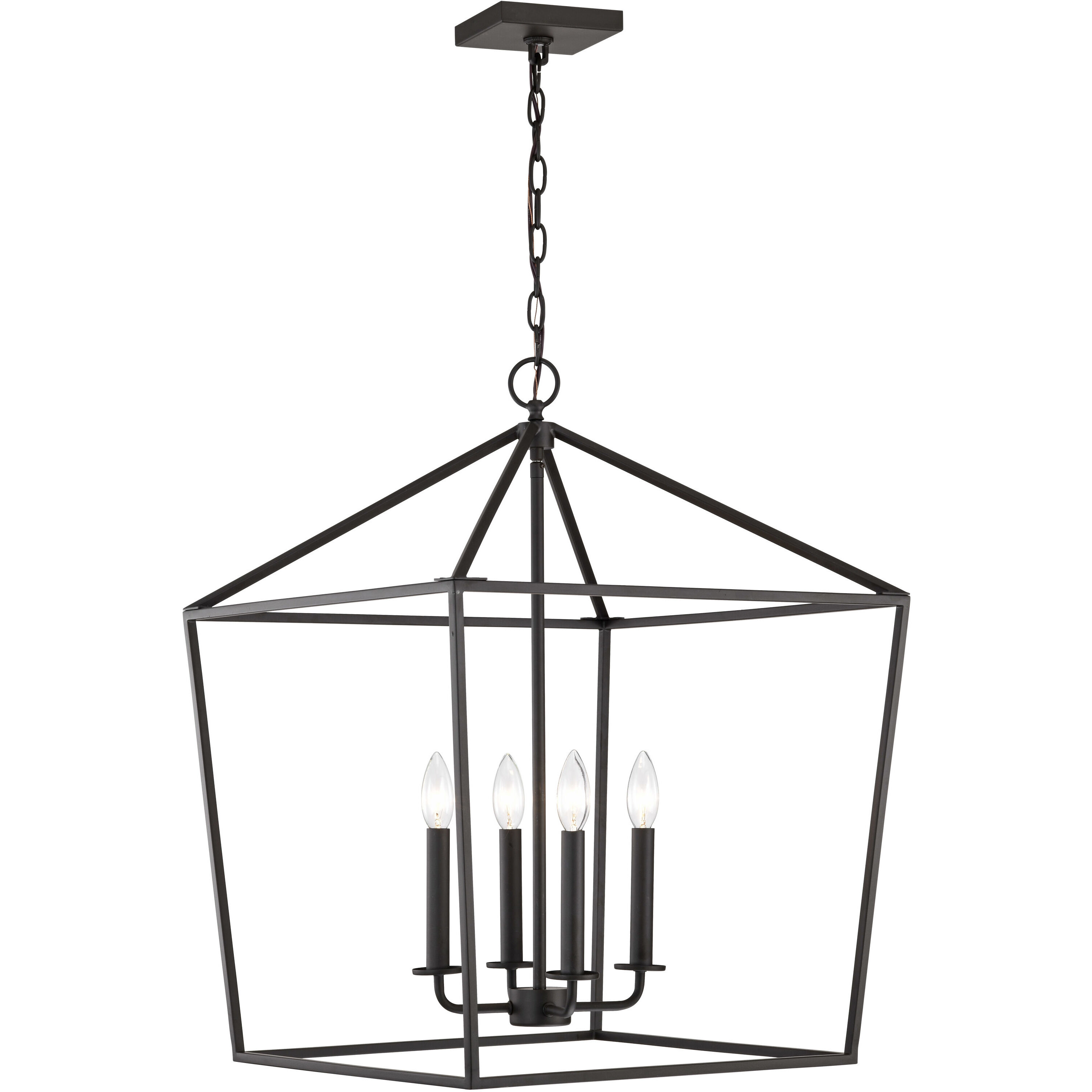 Emma 4 Light 17 inch Matte Black Pendant Ceiling Light