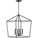 Emma 4 Light 17 inch Matte Black Pendant Ceiling Light