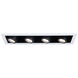 Silo Multiples LED White Black Multiple Recessed Trim in 3500K, White/Black