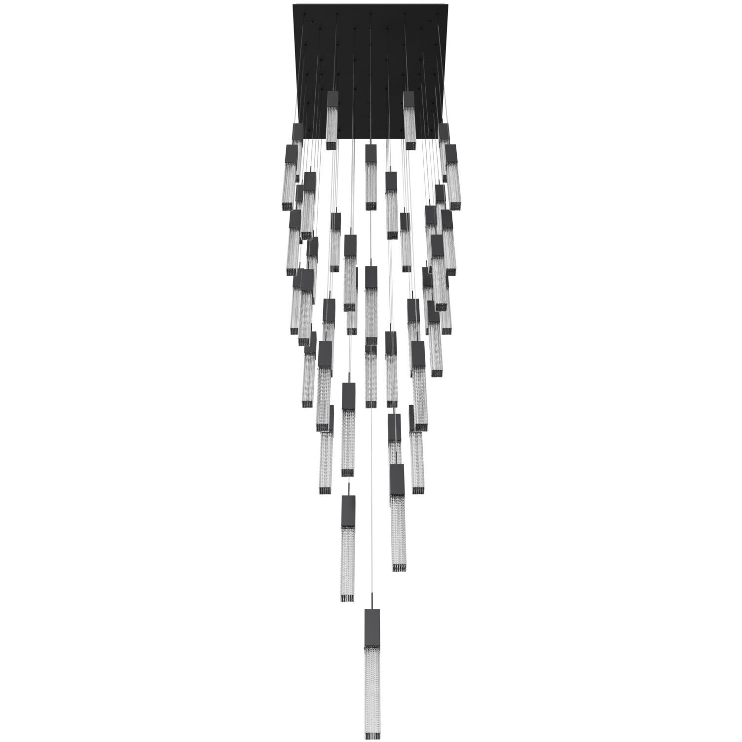 Boa LED 35 inch Black Multi Port Pendant Ceiling Light