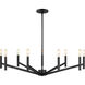 Vector 9 Light 36 inch Midnight Black Chandelier Ceiling Light