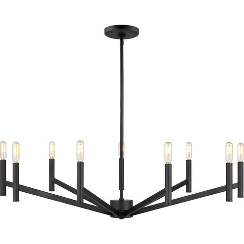Vector 9 Light 36 inch Midnight Black Chandelier Ceiling Light