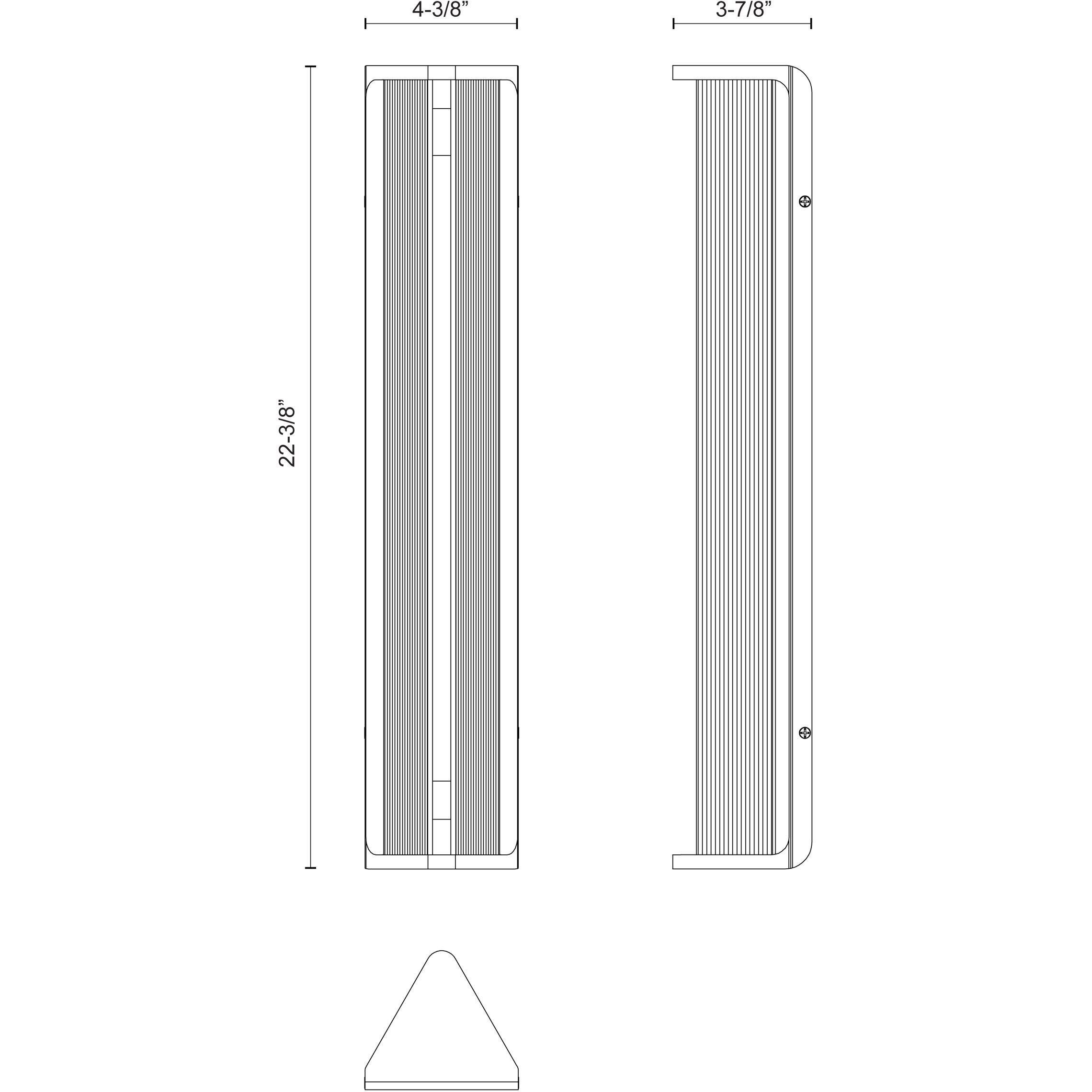 Sabre Wall/Ceiling Light Wall Light in Vintage Brass