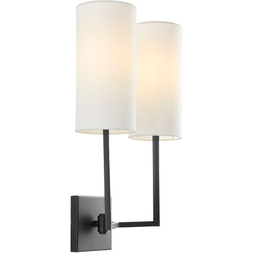 Merrick 2 Light 13 inch Matte Black Wall Sconce Wall Light