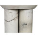 Nox 22 X 18 inch White Marble Side Table
