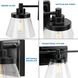 Hinton 3 Light 25 inch Matte Black Bath Vanity Wall Light