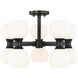 Artemis 10 Light 21 inch Matte Black Semi Flush Mount Ceiling Light