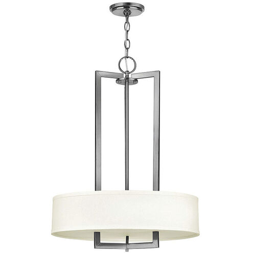Hampton 3 Light 20 inch Antique Nickel Indoor Chandelier Ceiling Light