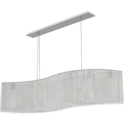 Refrax 21 Light 48 inch Stainless Steel Linear Pendant Ceiling Light in Swarovski, Geometrix