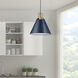 Sonus 1 Light 14 inch Cobalt Blue with Aged Brass Pendant Ceiling Light in Cobalt Blue/Aged Brass