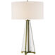Lamont 30 inch 75 watt Clear/Brass Table Lamp Portable Light