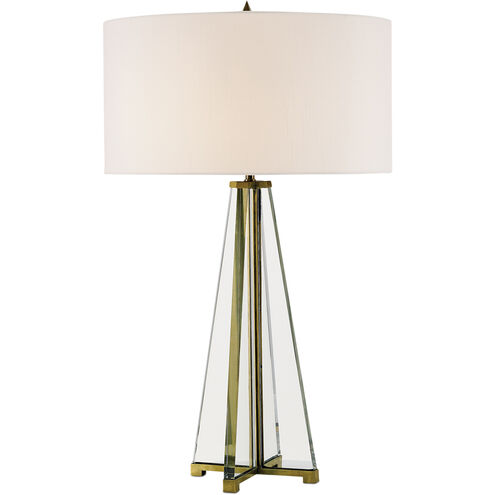 Lamont 30 inch 75 watt Clear/Brass Table Lamp Portable Light