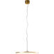 Piano 24 inch Brushed Gold / Matte White Pendant Ceiling Light