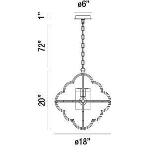 Douville 1 Light 18 inch Chrome Chandelier Ceiling Light