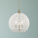 Florence 3 Light 18.5 inch Brushed Champagne Brass Pendant Ceiling Light