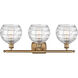 Ballston Deco Swirl LED 26 inch Brushed Brass Bath Vanity Light Wall Light, Ballston