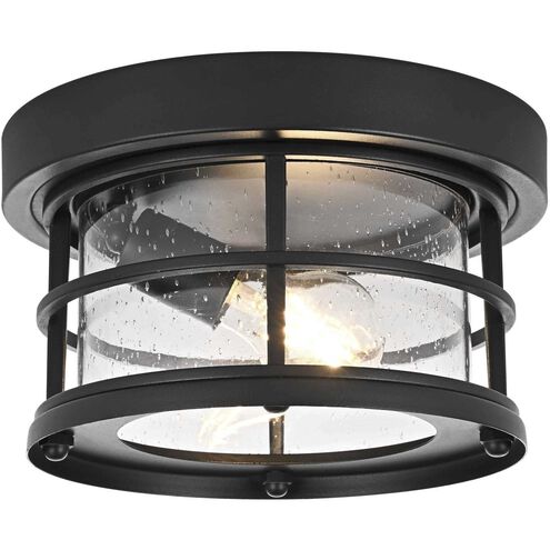 Carla 1 Light 10 inch Black Outdoor Flush Mount