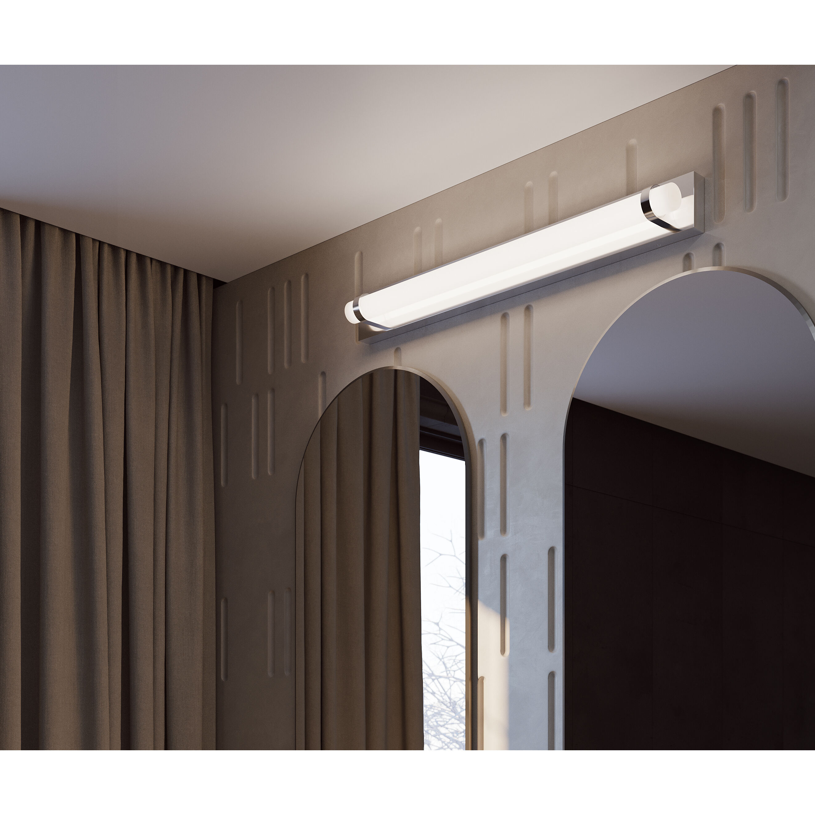 Miami LED 36 inch Polished Chrome Vanity Light Wall Light