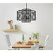 Lisa McDennon Nikko 4 Light 20.25 inch Black Indoor Pendant Ceiling Light, Convertible to Semi-Flush