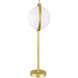 Da Vinci 25 inch 7.00 watt Brass Table Lamp Portable Light