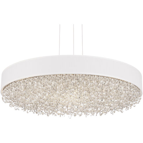 Eclyptix LED LED 28.8 inch Polished Stainless Steel Pendant Ceiling Light in White, Wavy Layout, Wavy Layout